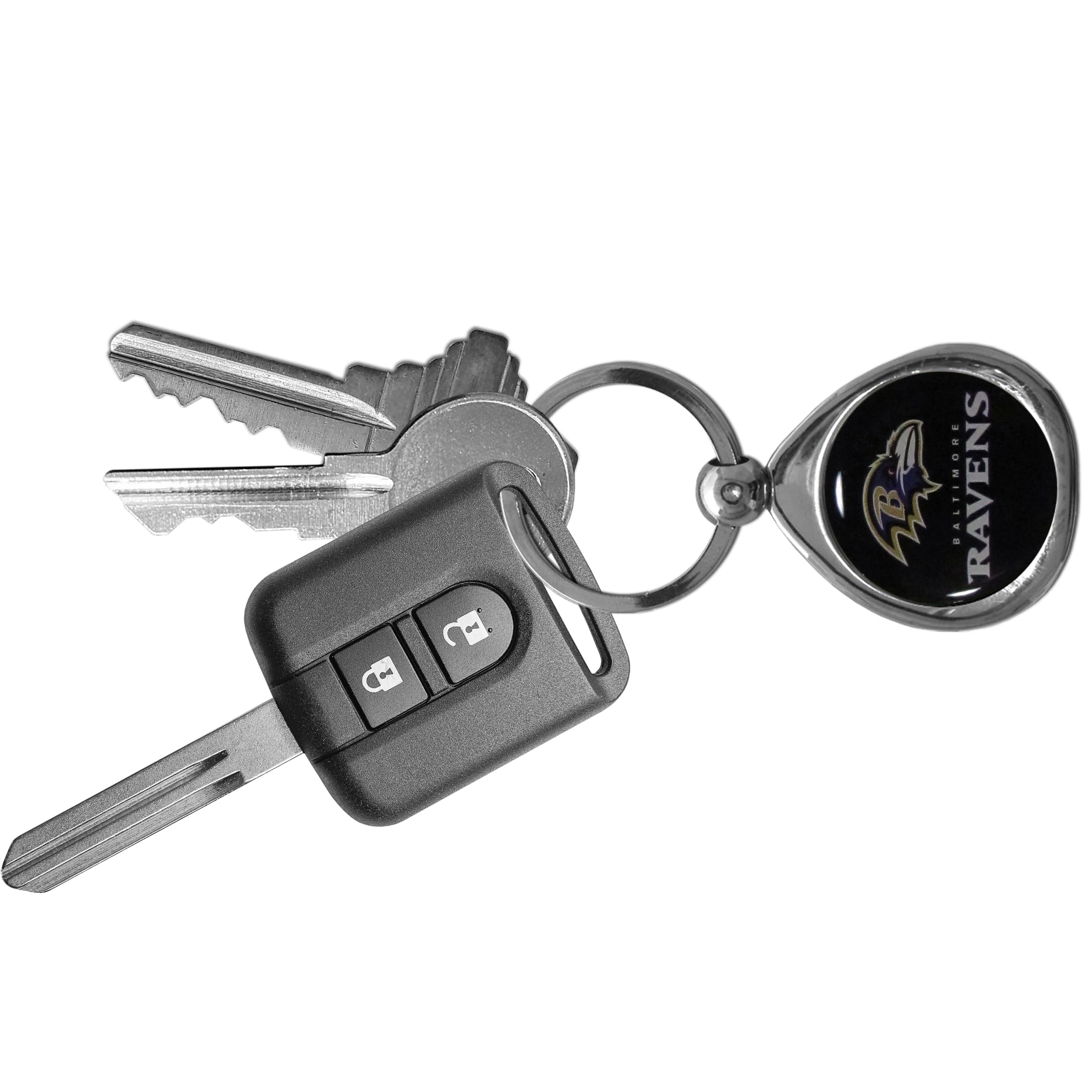 Nfl Siskiyou Sports Fan Shop Baltimore Ravens Chrome Key Chain One Size Team Colors