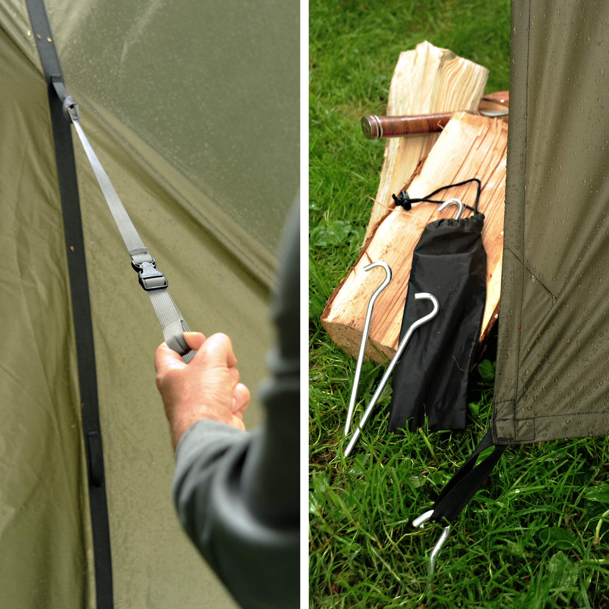 Aquaquest Safari Waterproof Camping Tarp - Lightweight Sun Shade Or Rain Fly - Camping Essentials For Hiking, Backpacking & Hamm