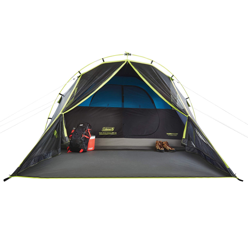 Coleman Carlsbad Dark Room Camping Tent With Screened Porch, 4/6 Person Tent Blocks 90% Of Sunlight And Keeps Inside Cool, Weath