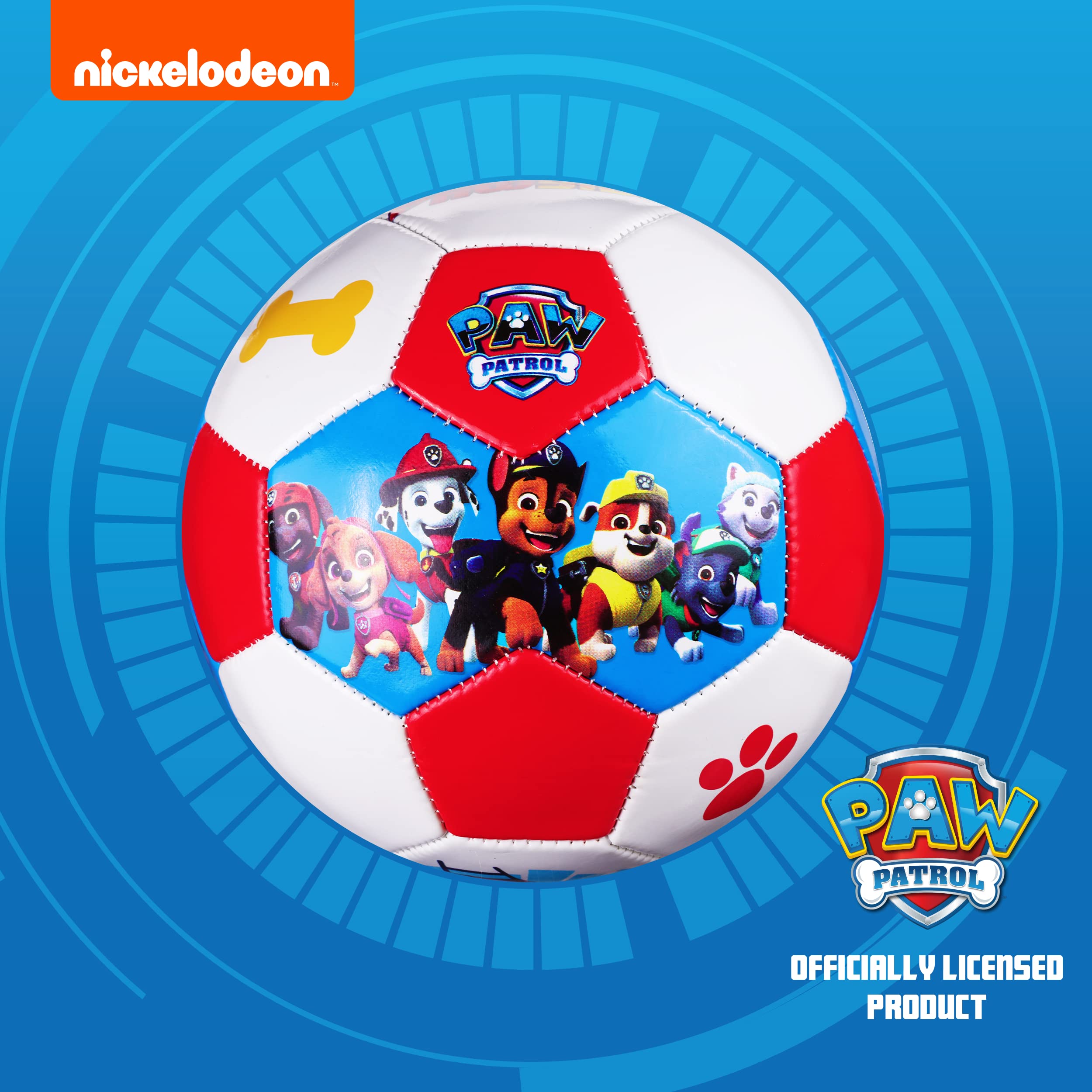 PAW Patrol Kids Soccer Ball Size 3, Marshall, Skye, Everest, and Chase Officially Licensed Futbol for Boys and Girls Soccer Play