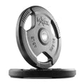 XMARK TRI-GRIP 45 lb Pair of Olympic Weight Plates, Rubber Coated Exercise Weights for Olympic Barbell, Strength Training Equipm