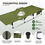 Marchway Lightweight Folding Tent Camping Cot Bed With Lever Lock, Easy Setup Portable Compact For Outdoor Travel, Hunting, Hiki