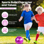 Size 4 Soccer Ball Glitter - Kids Aged 4-6 6-8 8-12 Outdoors Sports Training Ball Recreation Playing Ball Teens Girls Children Y