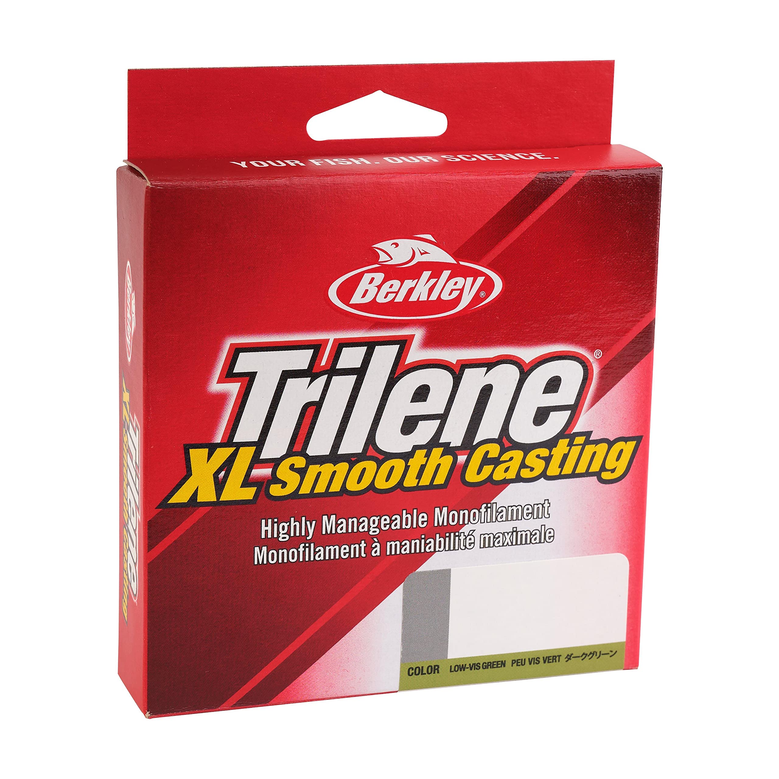 Berkley Trilene Xl, Low-Vis Green, 12Lb | 5.4Kg, 300Yd | 274M Monofilament Fishing Line, Suitable For Freshwater Environments