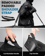 OutdoorMaster Ski Bag with Hard Shell On Both Ends, Ski Bags for Air Travel, Ski Case with Pockets and Removable Shoulder Straps
