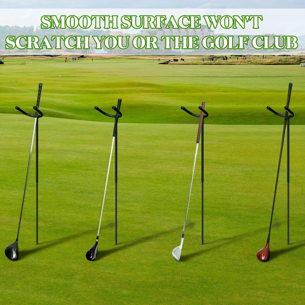 Silipull 2 Pcs U Shaped Golf Club Holder Keeps Your Clubs Clean, Dry And Visible, Soft Rubber Covered Metal Golf Club Holder Pro