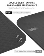 Cambivo Yoga Mat For Women Men Kids, 2/5 Inch, Extra Thick Yoga Mat Double-Sided Non Slip, Professional Tpe Yoga Mats, Workout M
