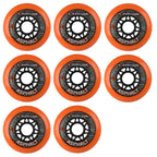 8 Labeda Gripper Asphalt Outdoor Roller Hockey Wheels - Orange 80Mm