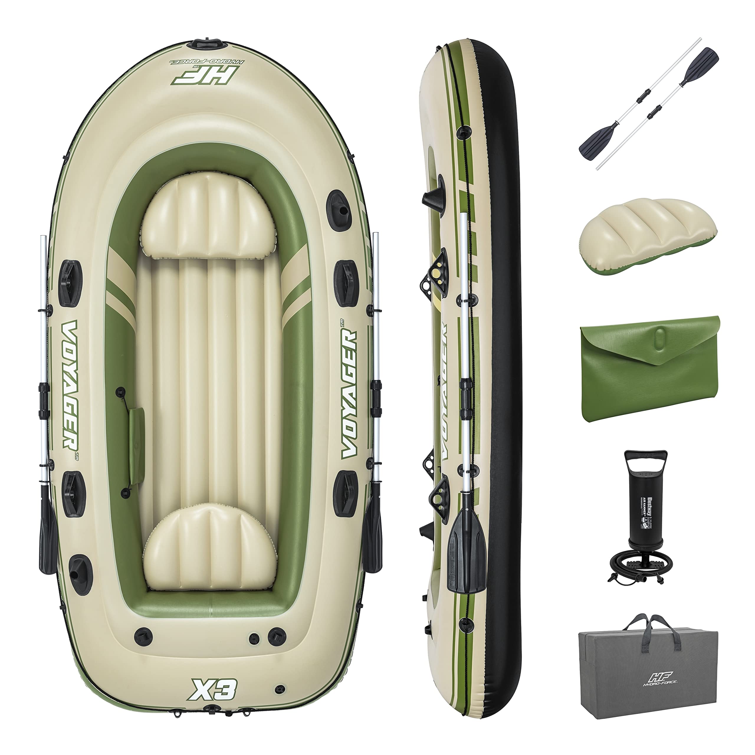 Hydro-Force Voyager X3 Inflatable Raft Set 98