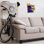 Rico Industries Nfl Minnesota Vikings State Shape Shape Cut Pennant - Home And Living Room D