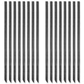 Gbekery 16 Inches Rebar Stakes(16Pcs) Heavy Duty Straight Metal Ground Anchors With Chisel Point Ends For Timber,Concrete,Plant