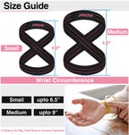 Rdx Weight Lifting Straps Figure 8, Anti Slip Strap With Cuffs Wrist Support For Gym Workout Deadlift Powerlifting Bodybuilding
