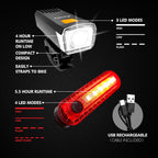 KUNHE 40 Pack USB-C Rechargeable Bike Lights for Night Riding Men Women & Kids 3 Lights Modes Used as a Safety Indicator Light f