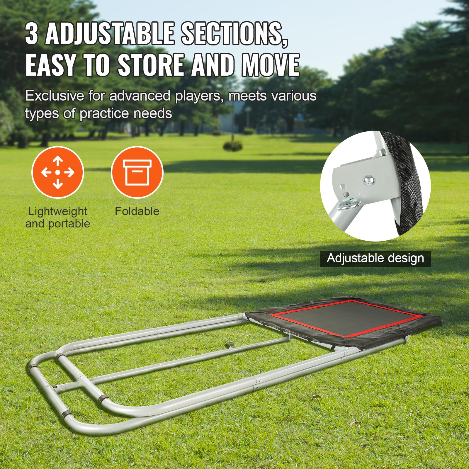 Vevor Folding Lacrosse Rebounder For Backyard, 3X4 Ft Volleyball Bounce Back Net, Pitchback Throwback Baseball Softball Return T