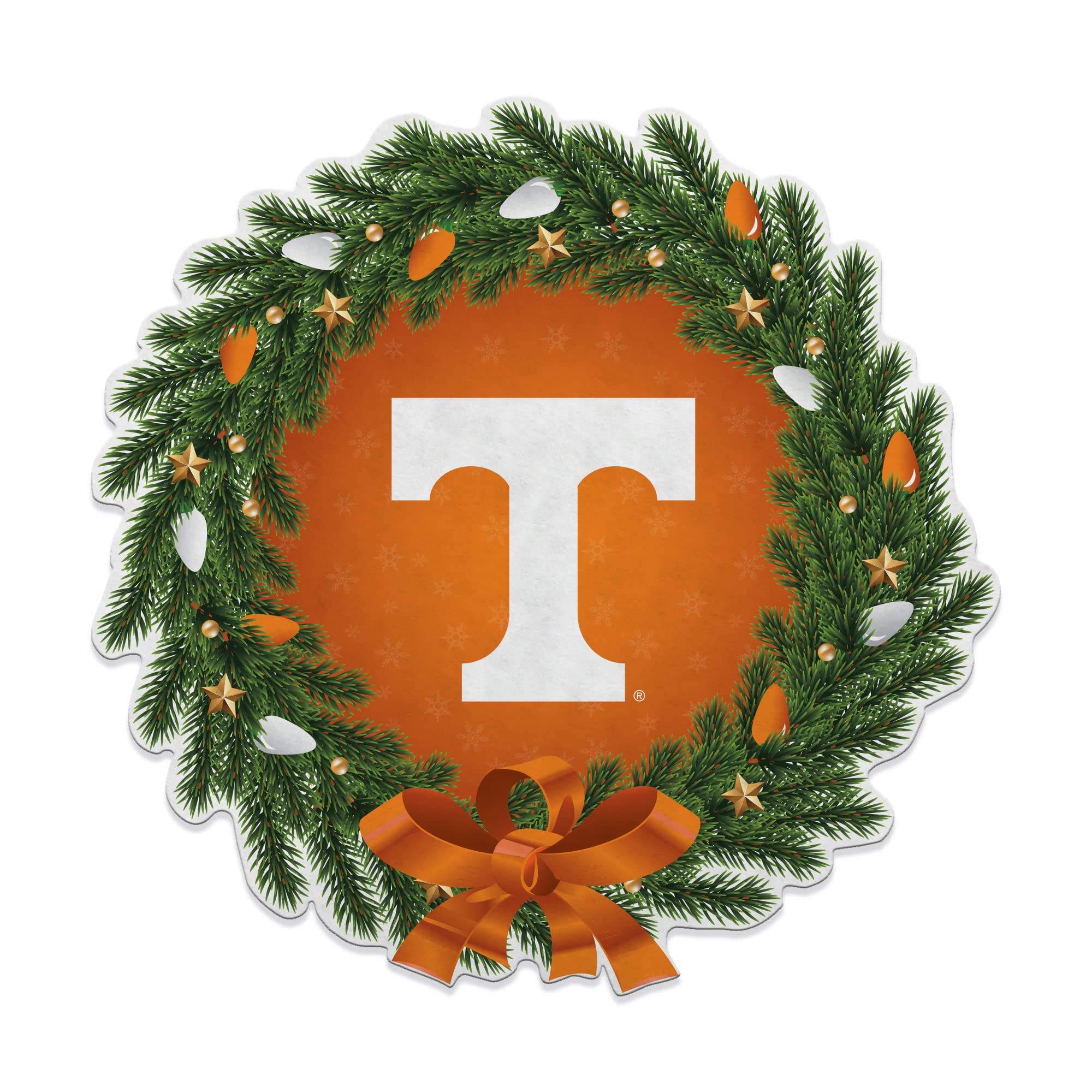Rico Industries Ncaa Tennessee Volunteers Wreath Shape Cut Pennant - Home And Living Room D  Cor - Soft Felt Ez To Hang, 18X0.10
