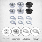 Savita 12Pcs Bike Wheel Axle Nut And Bicycle Hub Safety Washer Kit, Carbon Steel M8/M9.5/M10 Bicycle Hub Flanged Axle Nuts Bicyc
