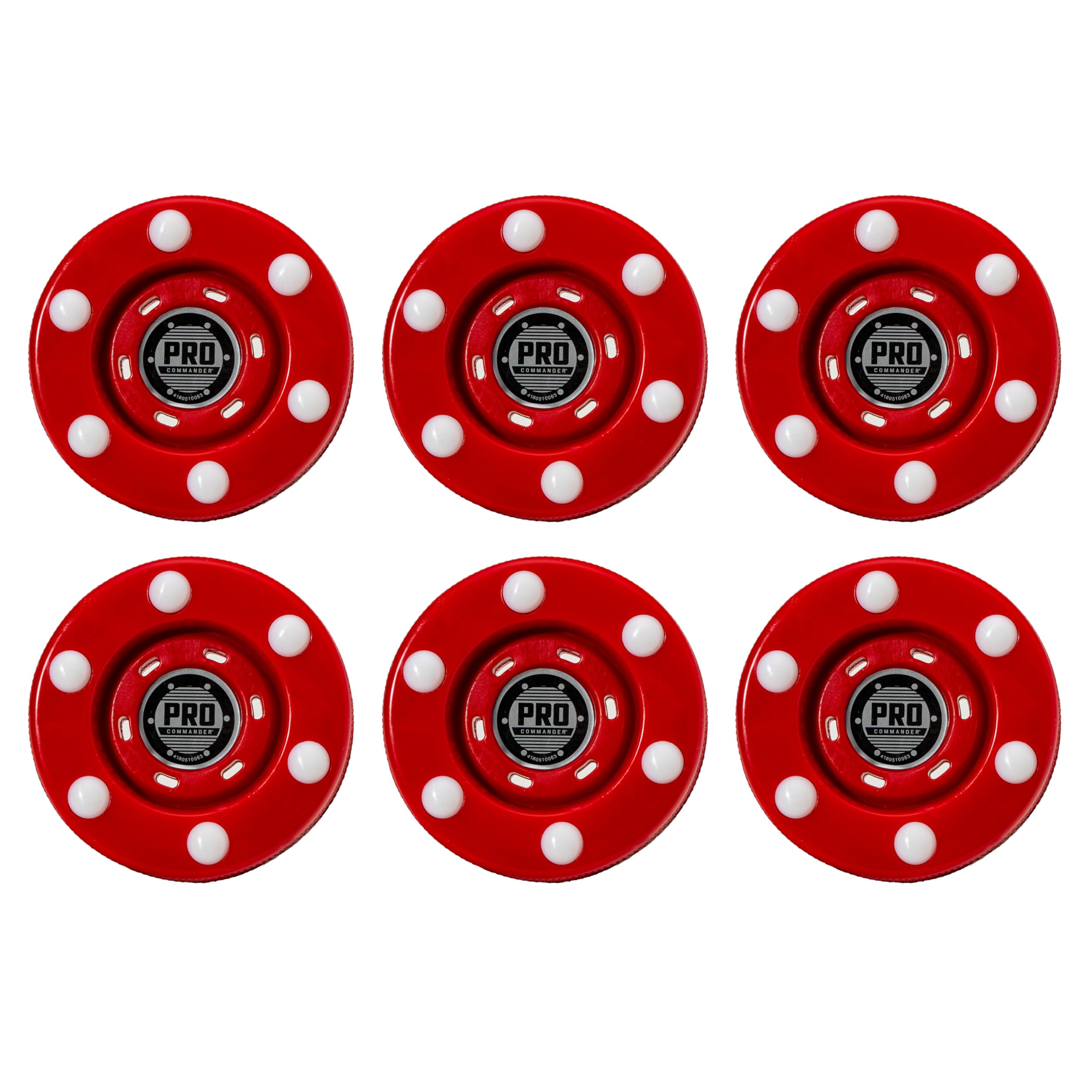 Franklin Sports Nhl Street Roller Hockey Pucks - (6) Pro Commander Outdoor Roller Hockey Pucks For Practice + Training - Outdoor