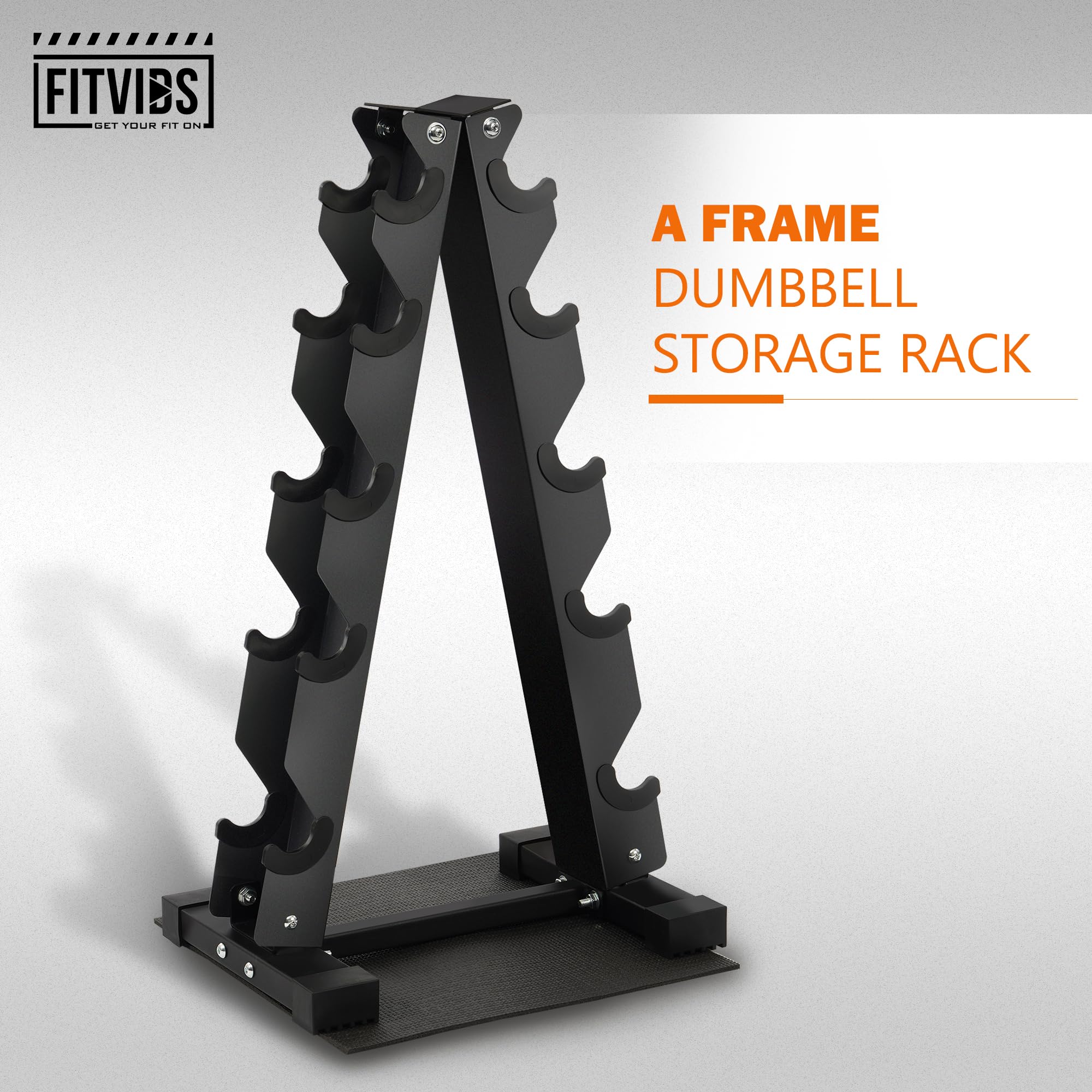 Fitvids Dumbbell Rack A-Frame Weight Rack For Home Gym 5 Tier