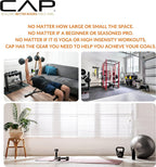 CAP Barbell 100 LB Rubber Coated Hex Dumbbell Hand Weight Set with Vertical Storage Rack | Black