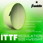 Franklin Sports Glow In The Dark Ping Pong Balls - Official Size + Weight 40Mm Table Tennis Balls - One Star Glow In The Dark Pi