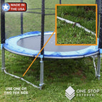 Usa Made - (4-Piece Set) Trampoline Wind Stakes 0.375 Inch Heavy Duty Stake Safety Ground Anchor Non-Galvanized Steel Rebar Wind