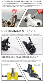 Cycearth Bicycle Hydraulic Disc Brake Oil Bleed Kit For All Brakes Shimano,Sram,Avid,Tektro,Magura,Hayes,Bike Brake Repair Tool