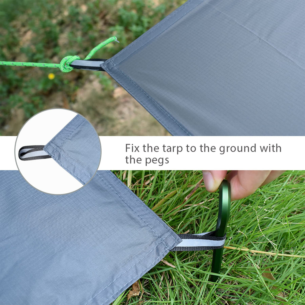 Geertop 1 Person Ultralight Waterproof Tent Tarp Footprint Ground Sheet Mat, For Camping, Hiking, Picnic (4 Sizes)