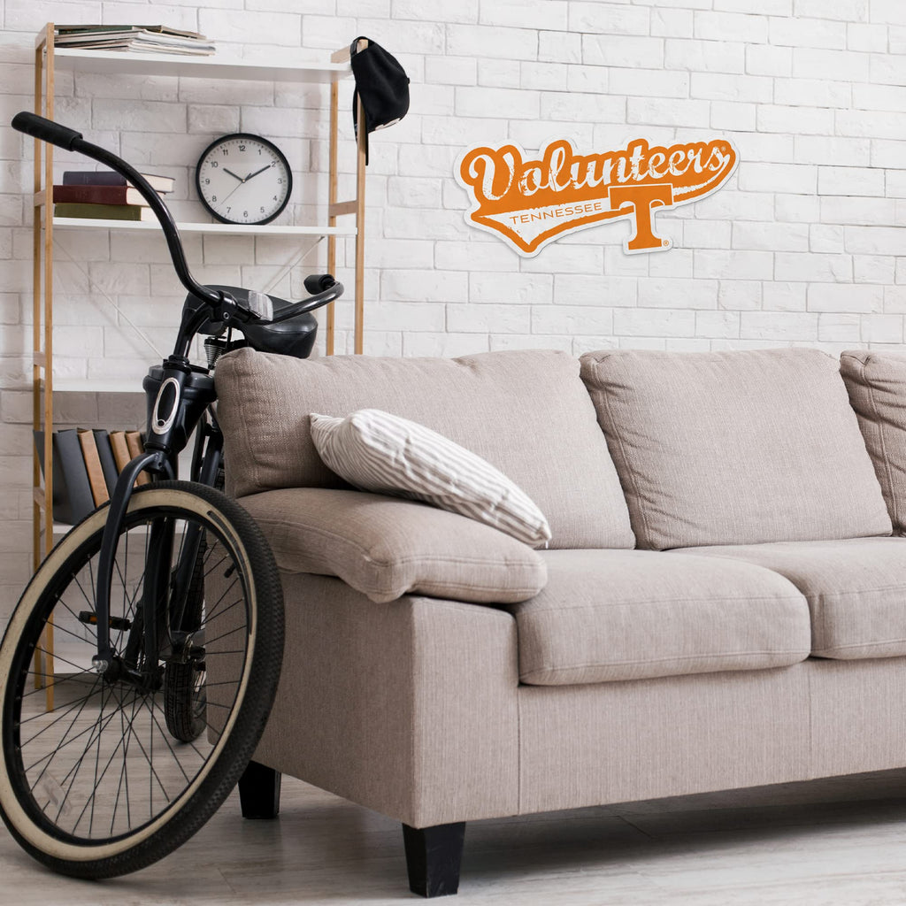 Rico Industries Ncaa Tennessee Volunteers Distressed Shape Cut Pennant - Home And Living Room D  Cor - Soft Felt Ez To Hang