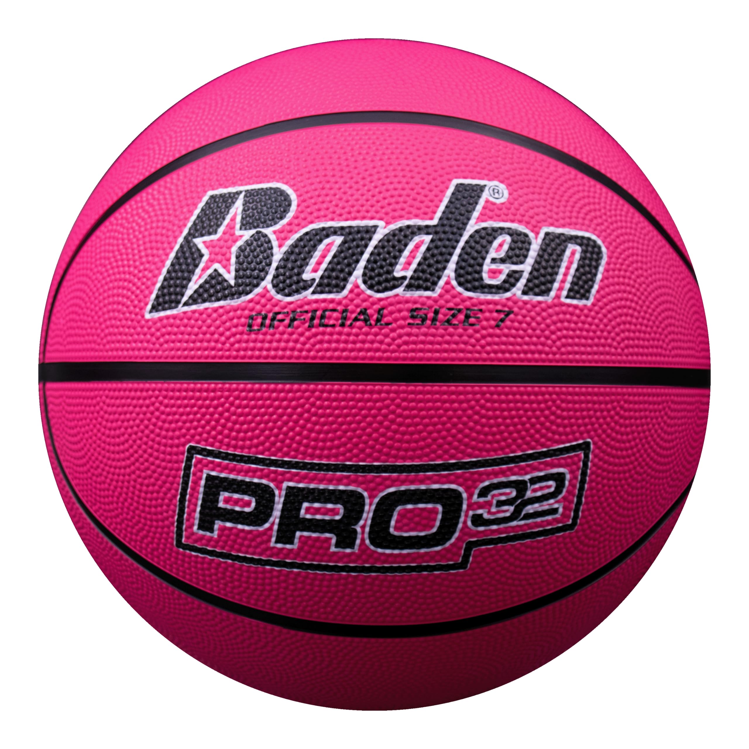 Baden | Pro32 | Durable Indoor/Outdoor Rubber Basketball (Pink, 29.5)