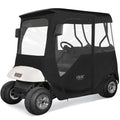 10L0L Golf Cart Enclosure 600D For 2 Passenger Universal Ezgo Txt/Rxv, With 2 Door Zippers, Security Side Mirror Openings, Taill