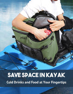Yakhacker Kayak Cooler Bag, Waterproof Seat Back Cooler With Lawn-Chair Style Seats, Kayak Accessories Portable Ice Chest Cooler