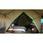 Delta Zulu Combo Canvas 4 Person Chalet Tent With Gazebo. Modular Basecamp Tent Solution With Waterproof Ripstop Military Grade