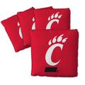 YouTheFan Officially-Licensed NCAA Cincinnati Bearcats Set of 4 Cornhole Bags - All Weather Regulation 6    x 6    Size - 16oz W