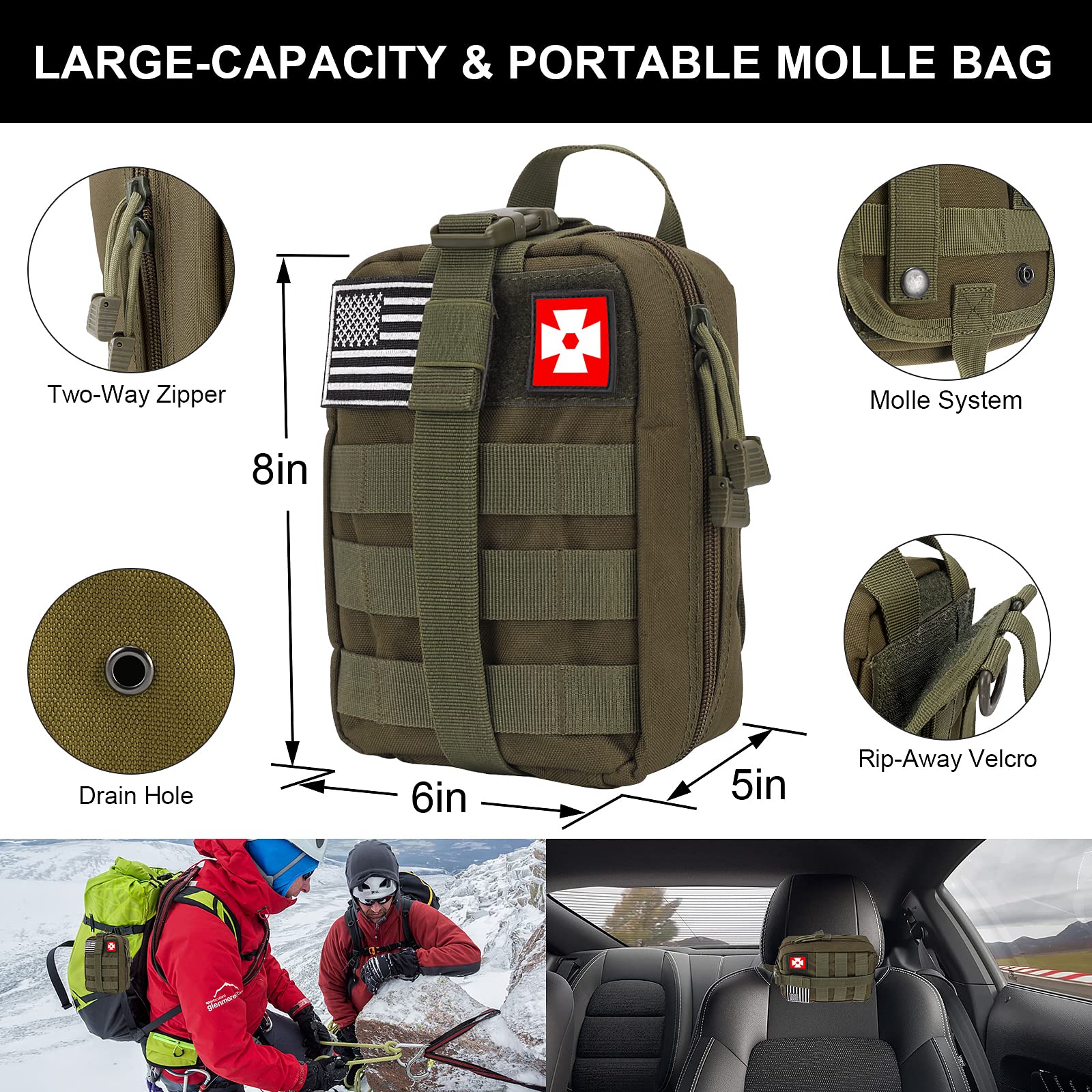 Gifts For Man Dad Husband, 210 Pcs Survival First Aid Kit, Professional Survival Gear Camping Essentials Emergency Medical Goods