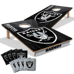 YouTheFan NFL Las Vegas Raiders 2 x 3 Wood Cornhole Game with Logo Bags