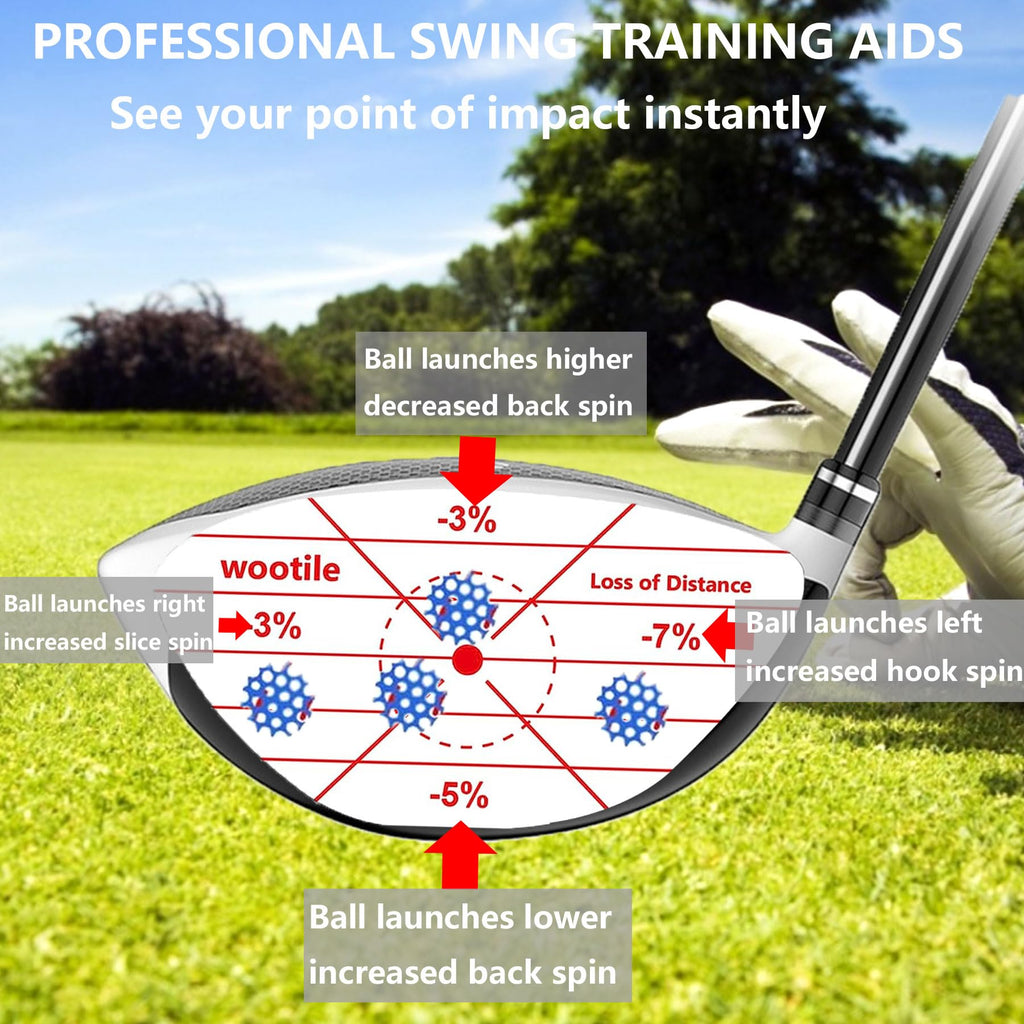 Golf Driver Impact Tape Labels 180Pcs Golf Impact Stickers Golf Clubs Labels For Swing Training Irons And Woods Iron Ball Hittin