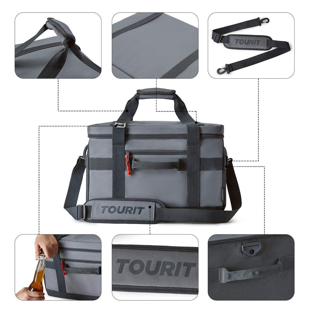 Tourit Cooler Bag 48-Can Insulated Soft Cooler Large Collapsible Cooler Bag 32L Lunch Coolers For Picnic, Beach, Work, Trip, Tie