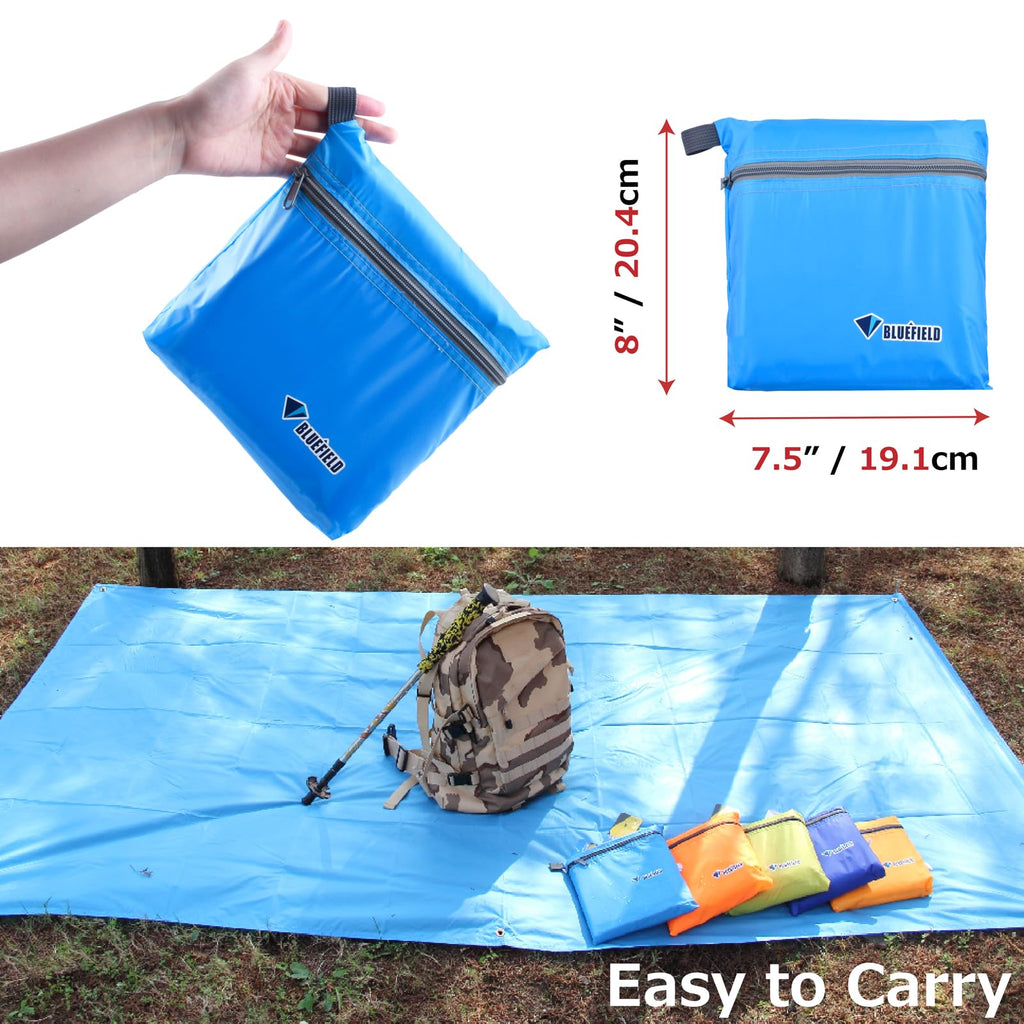 Azarxis Tent Tarp Waterproof Camping Tarpaulin Groundsheet Footprint For Hiking Backpacking(S, Sky Blue)