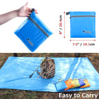 Azarxis Tent Tarp Waterproof Camping Tarpaulin Groundsheet Footprint For Hiking Backpacking(S, Sky Blue)