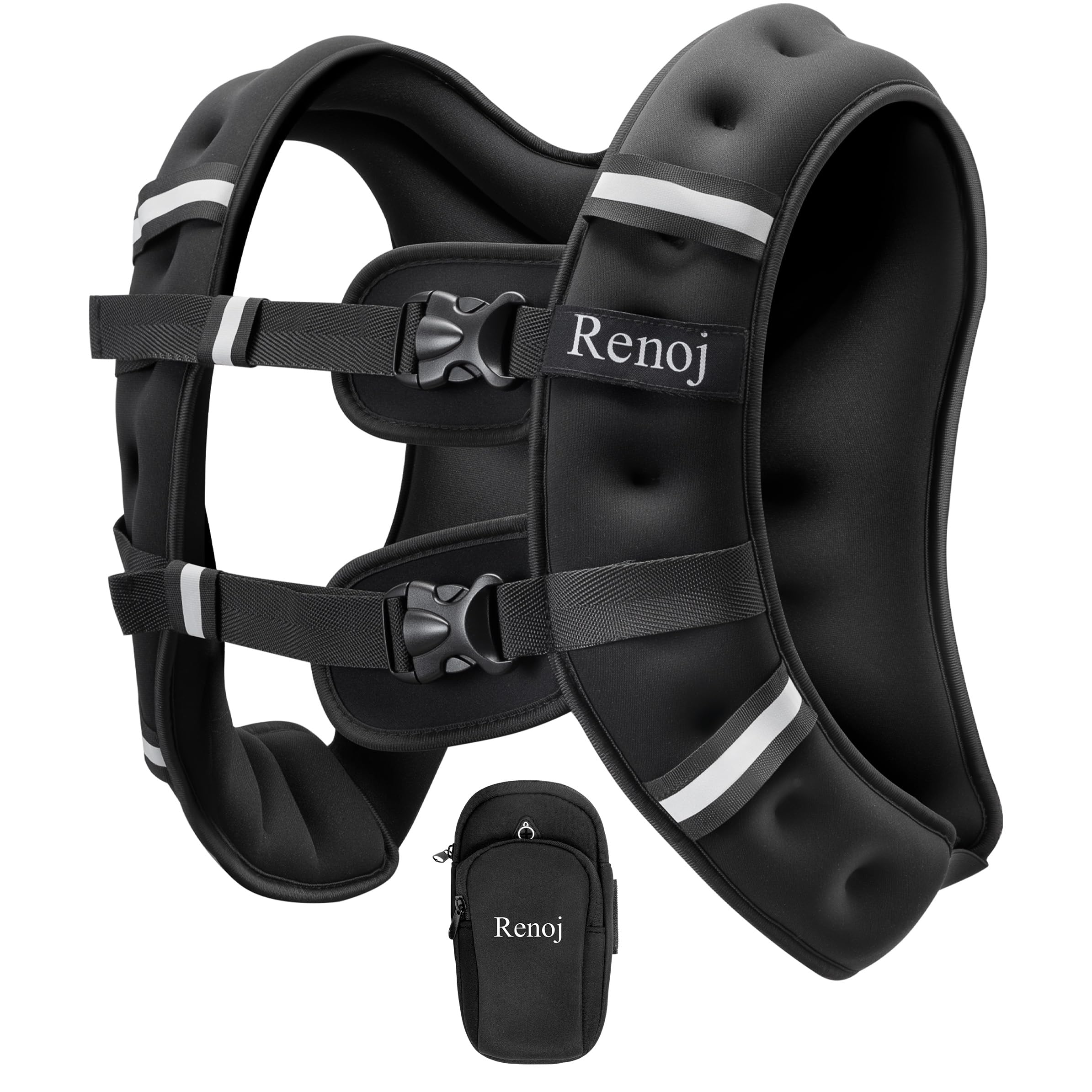 Renoj Weighted Vest for Women Men: 6lb/8lb/10lb/12lb/16lb/20lb Weight Training Vest for Workout, Running, Walking, Exercise, Wei