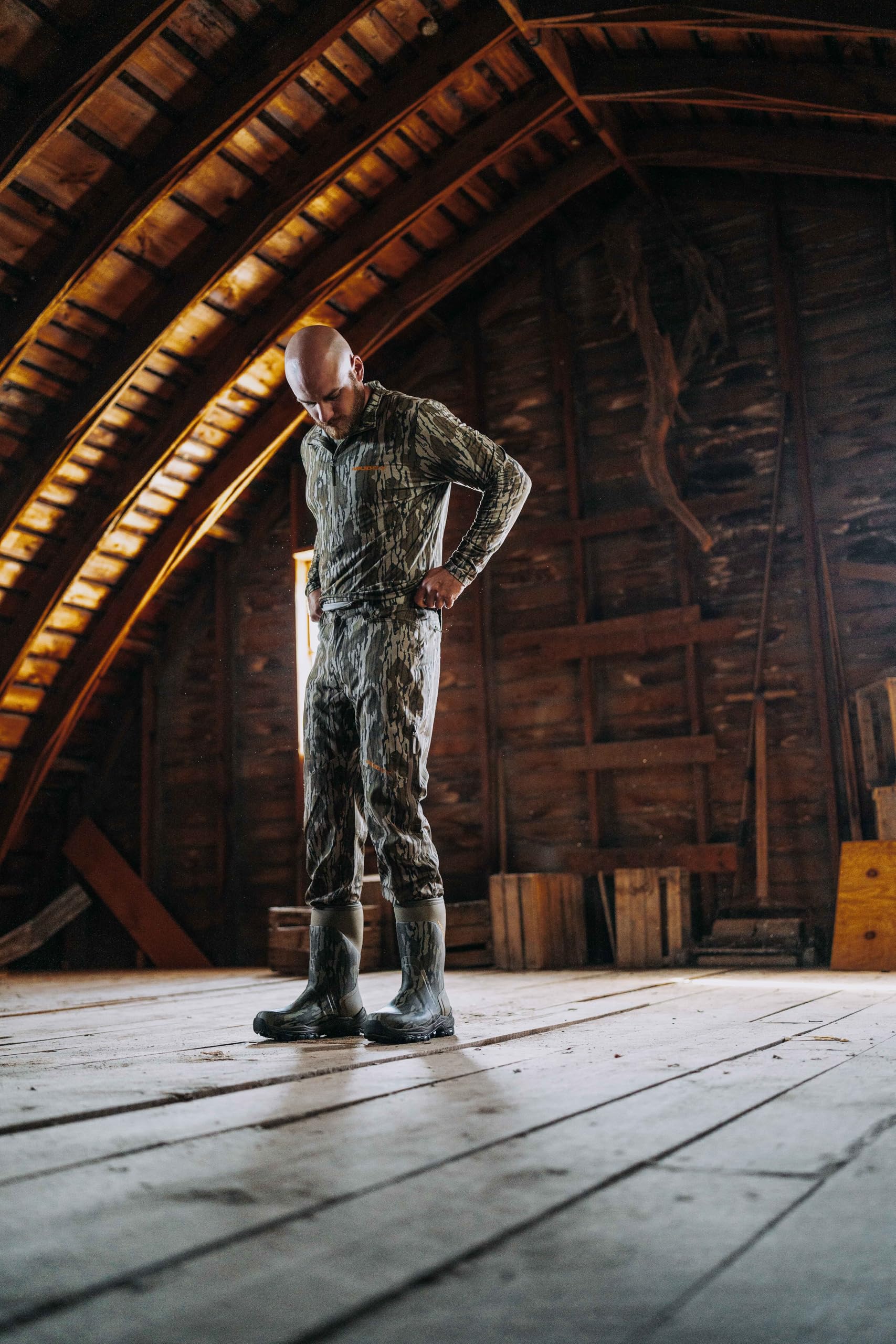 Muddy Outdoors Mens TRX Lightweight Pants Mossy Oak Bottomland Large