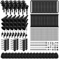 Soulchen 540 Pcs Black Team Spirit Accessories Bulk Field Day Accessories Pep Rally Color War Camp Spirit Events Party Items Che