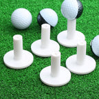 Muxsam Golf Rubber Tee Holder, 5-Pack 2'' Golf Mat Tees For Indoor Outdoor Practice Driving Range Mats (White)