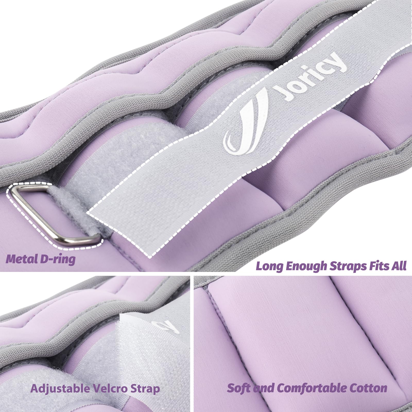 Adjustable Ankle Weights For Women Men Kids 1-3 Lbs 1 Pair Wrist Leg Arm Weights With Removable Weight, Strength Training Weight