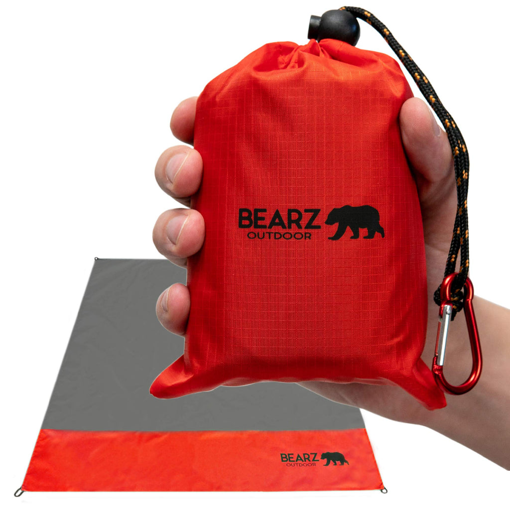 Bearz Outdoor Pocket Blanket - Beach Blanket Waterproof Sandproof, Picnic Blankets Waterproof Foldable, Lightweight & Compact Fo