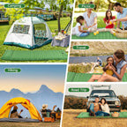 Hiipeak Strong Support Camping Mat, Inflatable Sleeping Mattress 39 Inch Thickness Sleeping Pad With Pillow, Quickainflation Ult