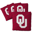 YouTheFan Officially-Licensed NCAA Oklahoma Sooners Set of 4 Cornhole Bags - All Weather Regulation 6    x 6    Size - 16oz Weig