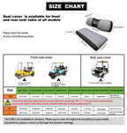 10L0L Golf Cart Rear Seat Cover Fit Most Club Car Ezgo,Machine Washable Soft Breathable Warmer Back Seat Covers Set For Cushions