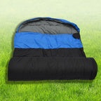 Benefitusa Blue Hooded Sleeping Bag Outdoor Camping Or Indoor Sleep With Carry Bag
