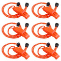 Julbear 6Pcs Emergency Whistles With Adjustable Reflective Lanyard Plastic Safety Survival Whistle Marine Boat Whistle For Boati